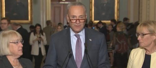 Senate Minority Leader Chuck Schumer after GOP block grant repeal failure. [Image via PBS Newshour /YouTube]