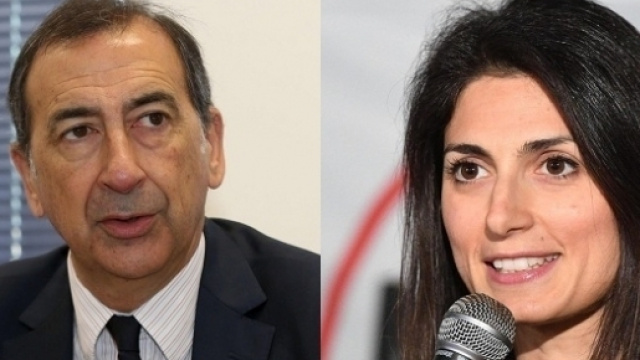 Giuseppe Sala e Virginia Raggi, inchieste sui media a confronto