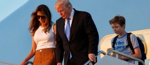 Barron Trump Photoshopped in attempt to belittle Donald Trump? Photo: YouTube Screen Shot / CBS News