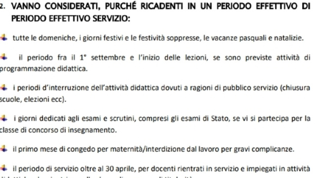 Anno di prova 180 giorni di servizio e 120 attivit&agrave; didattiche