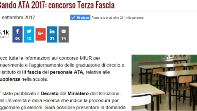 Come presentare domanda Ata terza fascia
