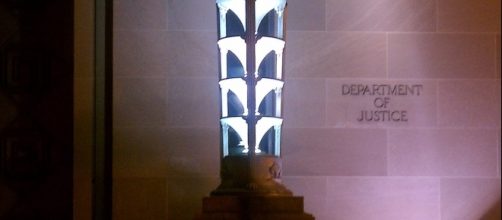 U.S. Department of Justice at night, working to cover up for President Trump? / [Image by Tim Evanson via Flickr, CC BY-SA 2.0]