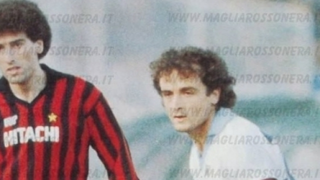 Mauro Tassotti e Vincenzo D'Amico, protagonisti in Lazio-Milan del campionato di serie B 1982/83