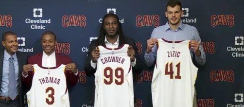 Isaiah Thomas is introduced by the Cleveand Cavs