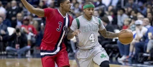 Isaiah Thomas with the ball in his former team | Flickr | Keith Allison