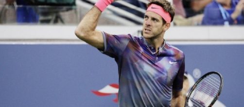 Juan Mart&iacute;n Del Potro festejando