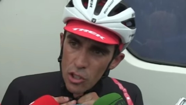 Alberto Contador, grande protagonista della tappa di Los Machucos