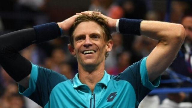 Kevin Anderson savoure. Vainqueur de Carreno-Busta, il se qualifie pour sa toute premi&egrave;re finale en Grand Chelem - TIMOTHY A. CLARY [AFP]