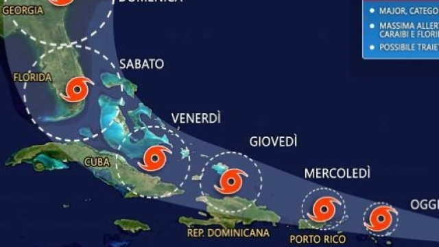 L'uragano Irma &egrave; atteso, durante questo fine settimana, in Florida dove potrebbe provocare vittime e danni immensi