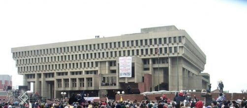 The Patriots fans could be marching. Unknown author via Wikimedia Commons