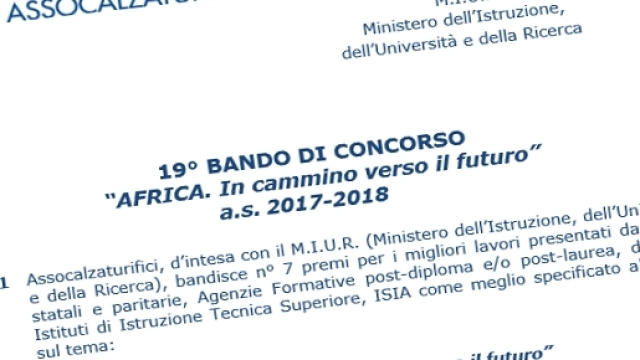 Il diciannovesimo bando di concorso Miur-Assocalzaturifici