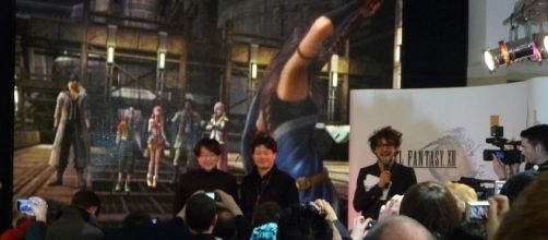 Godfather of the Final Fantasy series Yoshinori Kitase with Art Director Isamu Kamikokuryo. [Image via Raphael Essoo-Snowdon, Wikimedia Commons]