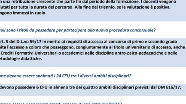 come ottenere i 24 CFU e dettagli Fit