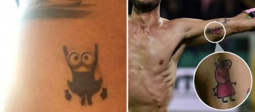 De l&aacute;grimas a Peppa Pig: as tatuagens mais bizarras do futebol