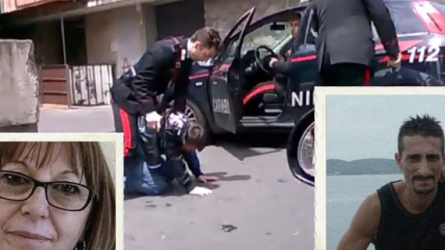 Ignazio Frailis (in basso a destra) - secondo la Procura di Cagliari - avrebbe inferto 11 coltellate alla vicina di casa Maria Bonaria Contu.