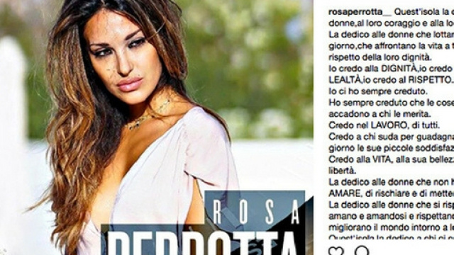 Rosa Perrotta all'Isola dei Famosi 2018.
