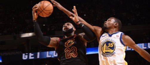 LeBron James looks forward to Warriors game - (Image: Cavs/YouTube screencap)