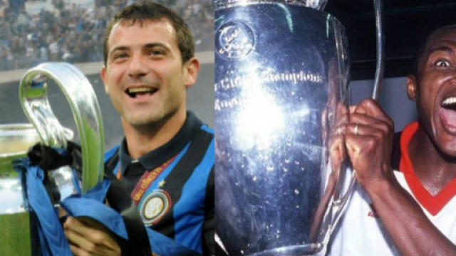 Dejan Stankovic e Marcel Desailly, campioni d'Europa con Inter e Milan