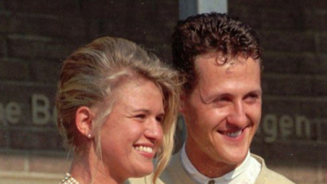 Il grande Schumi e Corinnna nel giorno del loro matrimonio