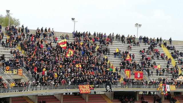 Una foto della Curva Nord durante il match.