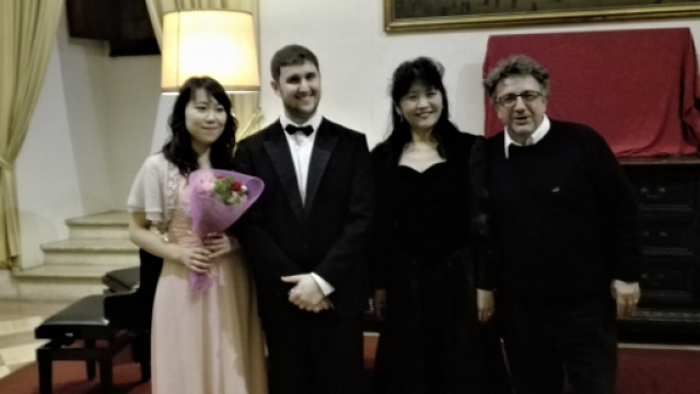 Da sinistra: Makiko Sasaki, Federico Fialdini, Yuri Takenaka e David Ciavarella