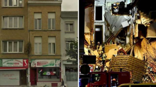 Anversa, il prima e il dopo della palazzina sventrata dall'esplosione