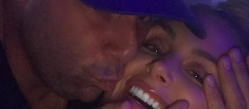 Randall Emmett kisses girlfriend Lala Kent. - [Photo via Instagram]
