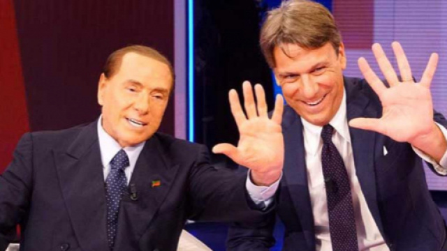 Silvio Berlusconi in compagnia di Nicola Porro