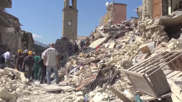 Terremoto Centro Italia, ad Amatrice.