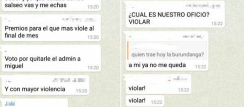 Capturas de la conversaci&oacute;n de WhatsApp