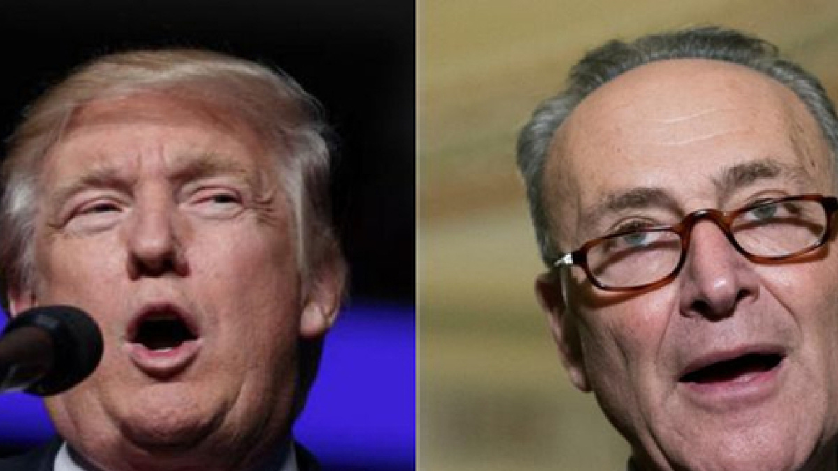 Trump rages on Twitter after being scolded by Chuck Schumer over gov't ...