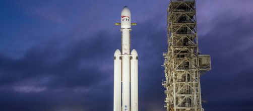 SpaceX's Falcon Heavy rocket, at Kennedy Space Center's Launch Complex 39A. [Image Credit: Official SpaceX Photos/Flickr]