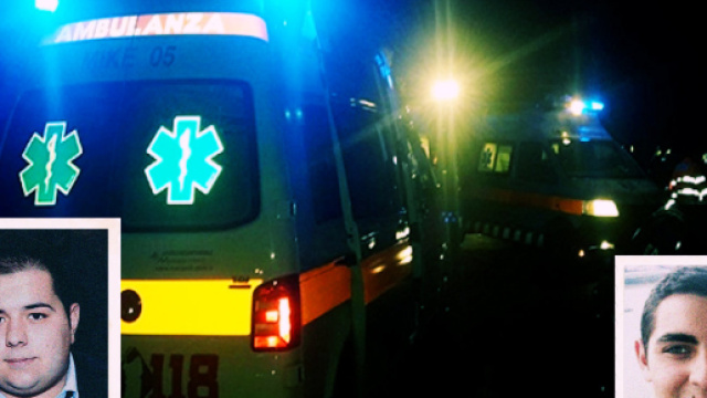 Roberto Puddu, nella foto piccola in basso destra e Giovanni Maria Ugnutu (a sinistra) hanno perso la vita in due tragici incidenti.