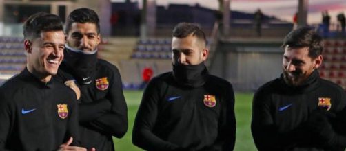 Coutinho en uno de sus primeros entrenamientos con el Bar&ccedil;a