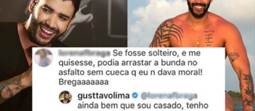Uma seguidora comentou no Instagram do cantor Gusttavo Lima.