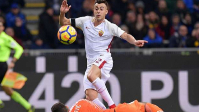 Il gol del vantaggio della Roma