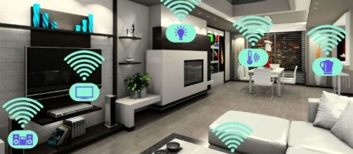 Ilustraci&oacute;n de una smart house (dom&oacute;tica)
