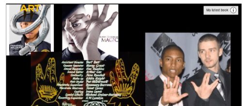 Justin Timberlake uses occult symbolism. (Image via Illuminatiwatcher1 Youtube screencap).