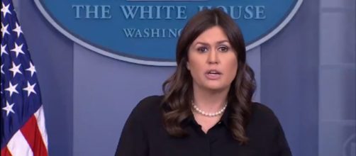 Sarah Huckabee Sanders at the White House, via Twitter