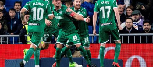 Jugadores del C.D Legan&eacute;s en cuartos de final de Copa