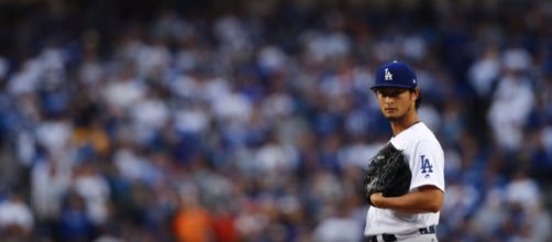 Yu Darvish on the mound. [image source: Wochit News/YouTube screengrab]