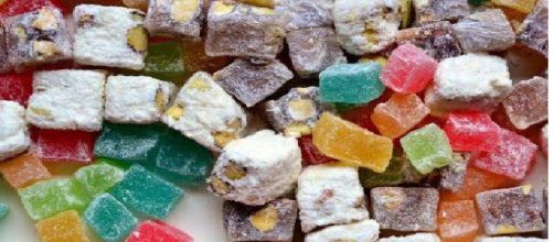 Loukoumi &eacute; um doce tamb&eacute;m chamado de del&iacute;cias grega e turca