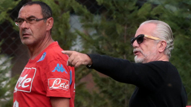 Napoli De Laurentiis e Sarri - radiogoal24.it