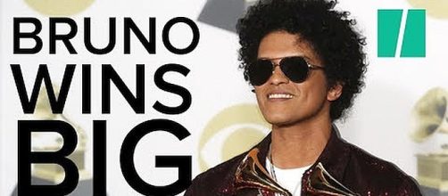 Bruno Mars wins big at the 2018 Grammy Awards. - [Image: HuffPost/YouTube screenshot]