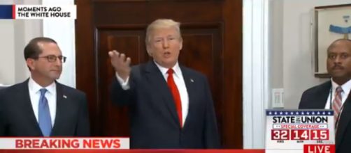 Donald Trump at White House, via Twitter