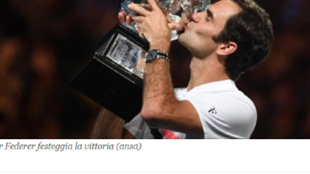 Roger Federe conquista di nuovo l'Australian Open
