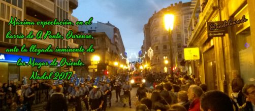 Los Magos salieron de la estaci&oacute;n Empalme, enfilando por el barrio de A Ponte, antes de cruzar el Puente Romano y llegar al centro de Ourense