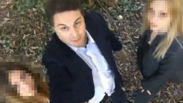 Andrea Dipr&egrave; con le due attrici prima di girare il video