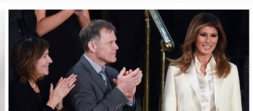 Melania Trump attends State of the Union Address. (Image via channel 90 seconds news/YouTube screencap).