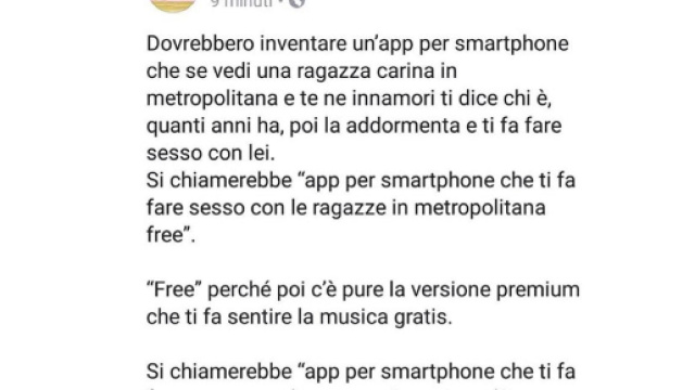 Post Facebook di Mattia Labadessa - Bossy